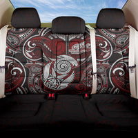 New Zealand Aotearoa Rugby Back Car Seat Cover Maori Fern Tattoo Art DT02 One Size Red - Polynesian Pride