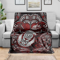 New Zealand Aotearoa Rugby Blanket Maori Fern Tattoo Art DT02 - Polynesian Pride