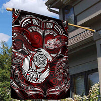 New Zealand Aotearoa Rugby Garden Flag Maori Fern Tattoo Art DT02 - Polynesian Pride