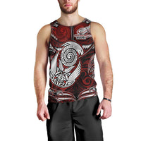 Personalized New Zealand Aotearoa Rugby Men Tank Top Maori Fern Tattoo Art DT02 - Polynesian Pride