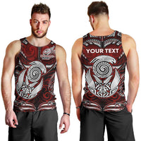 Personalized New Zealand Aotearoa Rugby Men Tank Top Maori Fern Tattoo Art DT02 - Polynesian Pride