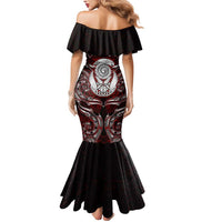 Personalized New Zealand Aotearoa Rugby Mermaid Dress Maori Fern Tattoo Art DT02 - Polynesian Pride