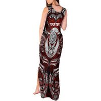 Personalized New Zealand Aotearoa Rugby Tank Maxi Dress Maori Fern Tattoo Art DT02 - Polynesian Pride