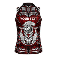Personalized New Zealand Aotearoa Rugby Women Sleeveless Polo Shirt Maori Fern Tattoo Art DT02 - Polynesian Pride