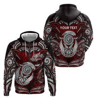 Personalized New Zealand Aotearoa Rugby Zip Hoodie Maori Fern Tattoo Art DT02 - Polynesian Pride