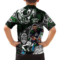 Personalized NZ Aotearoa Rugby Family Matching Summer Maxi Dress and Hawaiian Shirt New Zealand Silver Fern DT02 - Polynesian Pride