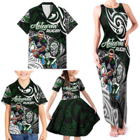 Personalized NZ Aotearoa Rugby Family Matching Tank Maxi Dress and Hawaiian Shirt New Zealand Silver Fern DT02 - Polynesian Pride
