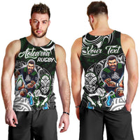 Personalized NZ Aotearoa Rugby Men Tank Top New Zealand Silver Fern