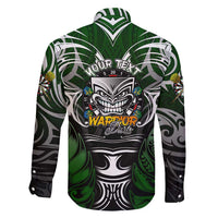 Personalised Warriors Maori Darts Family Matching Puletasi and Hawaiian Shirt New Zealand Darts Silver Fern DT02 - Polynesian Pride