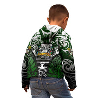 Personalised Warriors Maori Darts Kid Hoodie New Zealand Darts Silver Fern DT02 - Polynesian Pride