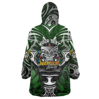 Personalised Warriors Maori Darts Wearable Blanket Hoodie New Zealand Darts Silver Fern DT02 - Polynesian Pride