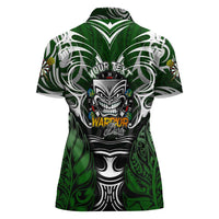 Personalised Warriors Maori Darts Women Polo Shirt New Zealand Darts Silver Fern DT02 - Polynesian Pride