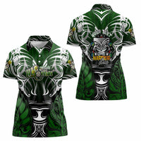 Personalised Warriors Maori Darts Women Polo Shirt New Zealand Darts Silver Fern DT02 - Polynesian Pride