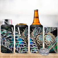New Zealand Darts 4 in 1 Can Cooler Tumbler NZ Paua Shell Maori Fern DT02 - Polynesian Pride