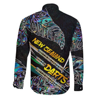 Personalised New Zealand Darts Family Matching Puletasi and Hawaiian Shirt NZ Paua Shell Maori Fern DT02 - Polynesian Pride