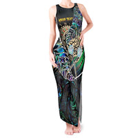 Personalised New Zealand Darts Tank Maxi Dress NZ Paua Shell Maori Fern