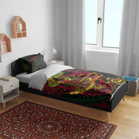 Vanuatu 45th Independence Anniversary Bedding Set Flower Melanesian Namele Turtle - Polynesian Pride