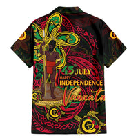 Custom Vanuatu 45th Independence Anniversary Family Matching Mermaid Dress and Hawaiian Shirt Flower Melanesian Namele Turtle DT02 - Polynesian Pride