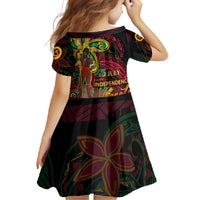 Custom Vanuatu 45th Independence Anniversary Family Matching Tank Maxi Dress and Hawaiian Shirt Flower Melanesian Namele Turtle DT02 - Polynesian Pride