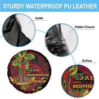 Vanuatu 45th Independence Anniversary Spare Tire Cover Flower Melanesian Namele Turtle - Polynesian Pride