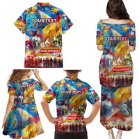 Custom The Philippines 126th Independence Anniversary Family Matching Puletasi and Hawaiian Shirt Art Style DT02 - Polynesian Pride