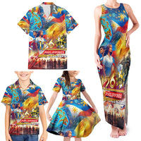 Custom The Philippines 126th Independence Anniversary Family Matching Tank Maxi Dress and Hawaiian Shirt Art Style DT02 - Polynesian Pride