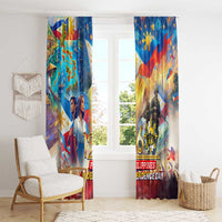 The Philippines 126th Independence Anniversary Window Curtain Art Style - Polynesian Pride