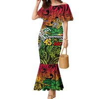 Personalized Vanuatu 45th Independence Anniversary Family Matching Mermaid Dress and Hawaiian Shirt Melanesian Pattern Reggae DT02 Mom's Dress Art - Polynesian Pride