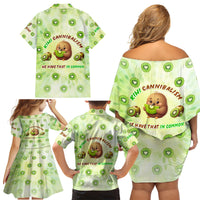 Kiwi Cannibalism Family Matching Off Shoulder Short Dress and Hawaiian Shirt New Zealand Kiwi Cute Bird Funny DT02 - Polynesian Pride