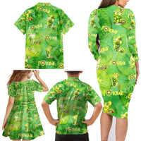 I Love Kiwi Family Matching Long Sleeve Bodycon Dress and Hawaiian Shirt New Zealand Kiwi Fruit Summer Cocktail DT02 - Polynesian Pride