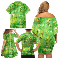 I Love Kiwi Family Matching Off Shoulder Short Dress and Hawaiian Shirt New Zealand Kiwi Fruit Summer Cocktail DT02 - Polynesian Pride