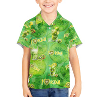 I Love Kiwi Kid Hawaiian Shirt New Zealand Kiwi Fruit Summer Cocktail DT02 Kid Green - Polynesian Pride