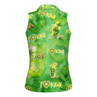 I Love Kiwi Women Sleeveless Polo Shirt New Zealand Kiwi Fruit Summer Cocktail DT02 - Polynesian Pride