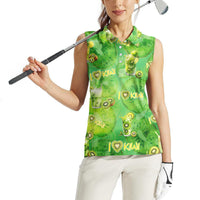 I Love Kiwi Women Sleeveless Polo Shirt New Zealand Kiwi Fruit Summer Cocktail DT02 - Polynesian Pride