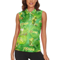 I Love Kiwi Women Sleeveless Polo Shirt New Zealand Kiwi Fruit Summer Cocktail DT02 - Polynesian Pride