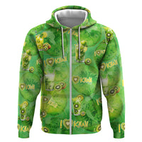 I Love Kiwi Zip Hoodie New Zealand Kiwi Fruit Summer Cocktail DT02 Zip Hoodie Green - Polynesian Pride