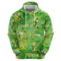 I Love Kiwi Zip Hoodie New Zealand Kiwi Fruit Summer Cocktail DT02 - Polynesian Pride