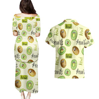 Kiwi Cute Humorous Couples Matching Puletasi and Hawaiian Shirt New Zealand Fruit DT02 - Polynesian Pride