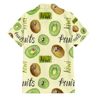Kiwi Cute Humorous Family Matching Off The Shoulder Long Sleeve Dress and Hawaiian Shirt New Zealand Fruit DT02 - Polynesian Pride