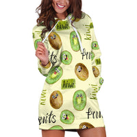 Kiwi Cute Humorous Hoodie Dress New Zealand Fruit DT02 Yellow - Polynesian Pride
