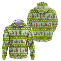 New Zealand Kiwi Fruit Witty Kiwi Bird Zip Hoodie