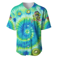 Just a Girl Who Loves Kiwis Baseball Jersey New Zealand Tie Dye DT02 Green - Polynesian Pride
