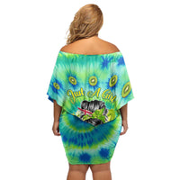 Just a Girl Who Loves Kiwis Off Shoulder Short Dress New Zealand Tie Dye DT02 - Polynesian Pride