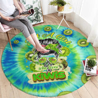 Just a Girl Who Loves Kiwis Round Carpet New Zealand Tie Dye DT02 - Polynesian Pride