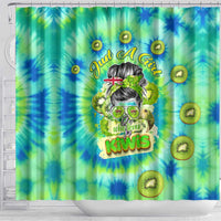 Just a Girl Who Loves Kiwis Shower Curtain New Zealand Tie Dye DT02 - Polynesian Pride