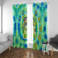 Just a Girl Who Loves Kiwis Window Curtain New Zealand Tie Dye DT02 With Grommets Green - Polynesian Pride