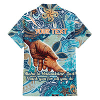 Hand In Hand Father's Day Polynesian Family Matching Off Shoulder Maxi Dress and Hawaiian Shirt Tribal Flower Pattern DT02 - Polynesian Pride