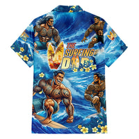 Hawaii Father's Day Family Matching Tank Maxi Dress and Hawaiian Shirt The Surfing Dad Polynesian Tattoo