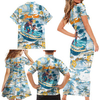 Hawaii Father's Day It's Surfing Time Family Matching Short Sleeve Bodycon Dress and Hawaiian Shirt Aloha L Makuakane DT02 - Polynesian Pride
