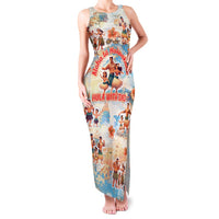 Hawaii Father's Day Family Matching Tank Maxi Dress and Hawaiian Shirt Hula With Dad